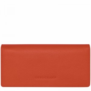 Longchamp Le FOULONNÉ Continental Portefeuille Dames Oranje Uitverkoop | L3044021685