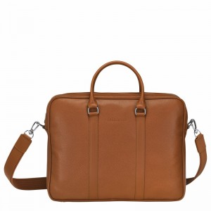 Longchamp Le FOULONNÉ M Aktentas Dames Caramel Uitverkoop | L2123021F72