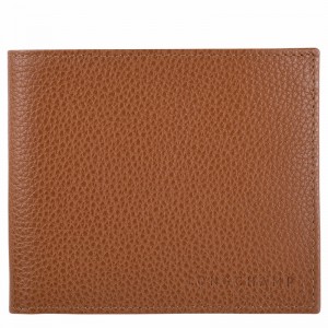 Longchamp Le FOULONNÉ Portefeuille Heren Caramel Uitverkoop | L3508021F72-