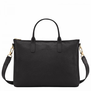 Longchamp Le FOULONNÉ S Aktentas Heren Zwart Uitverkoop | 20032021001-
