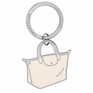Longchamp Le Pliage Sleutelhangers Dames Wit Uitverkoop | 36070MET037