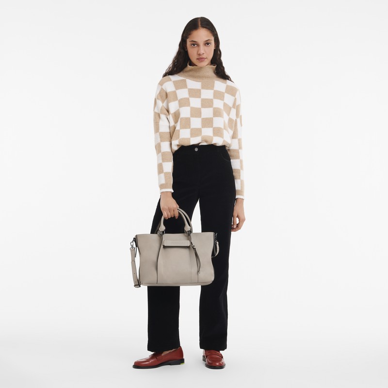 Longchamp 3D L Handtas Dames Grijs Uitverkoop | 10198HCV299