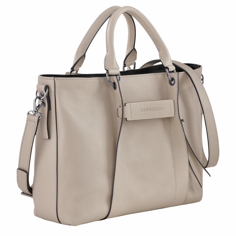Longchamp 3D L Handtas Dames Grijs Uitverkoop | 10198HCV299
