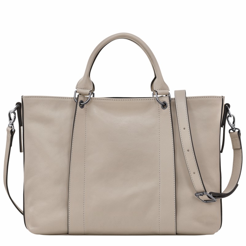 Longchamp 3D L Handtas Dames Grijs Uitverkoop | 10198HCV299
