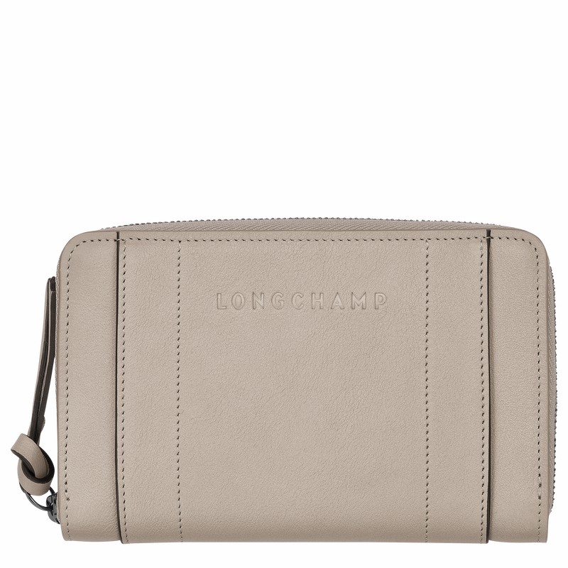 Longchamp 3D Portefeuille Dames Grijs Uitverkoop | L3622HCV299