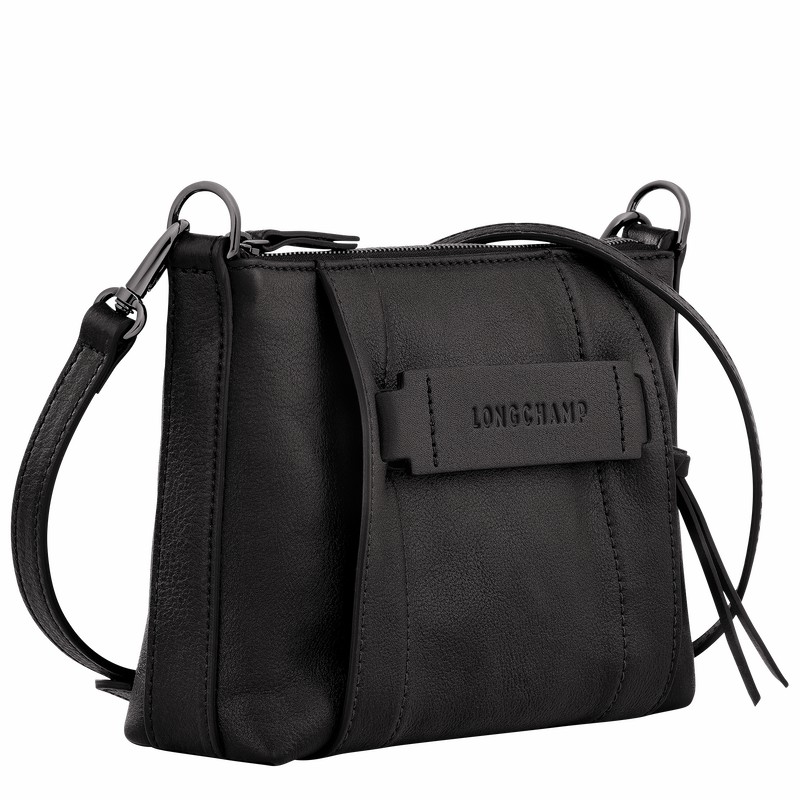 Longchamp 3D S Crossbodytassen Dames Zwart Uitverkoop | 10199HCV001