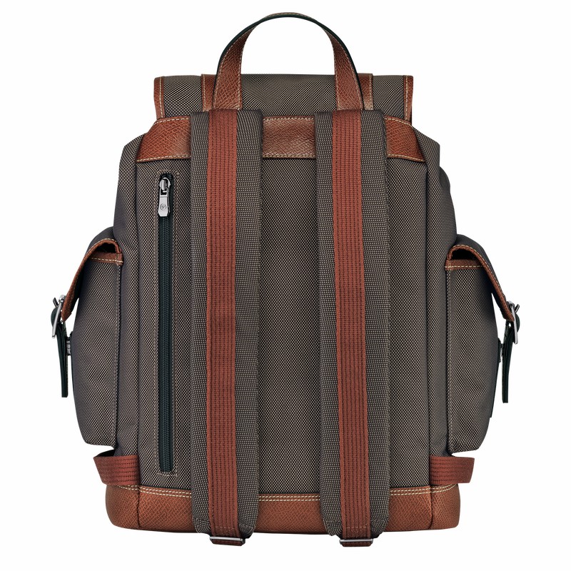 Longchamp Boxford Rugzakken Heren Bruin Uitverkoop | 20035080042
