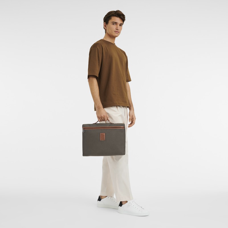 Longchamp Boxford S Aktentas Heren Bruin Uitverkoop | L2182080042
