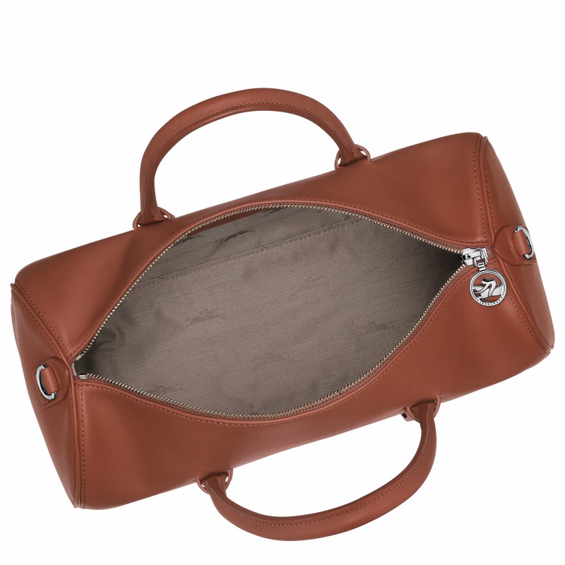Longchamp Daylong L Handtas Dames Bruin Uitverkoop | 10282HFK504