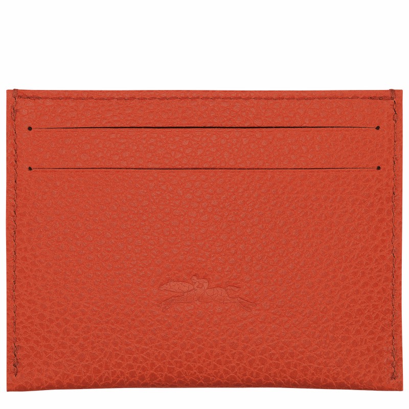 Longchamp Le FOULONNÉ Pasjeshouder Dames Oranje Uitverkoop | L3218021685