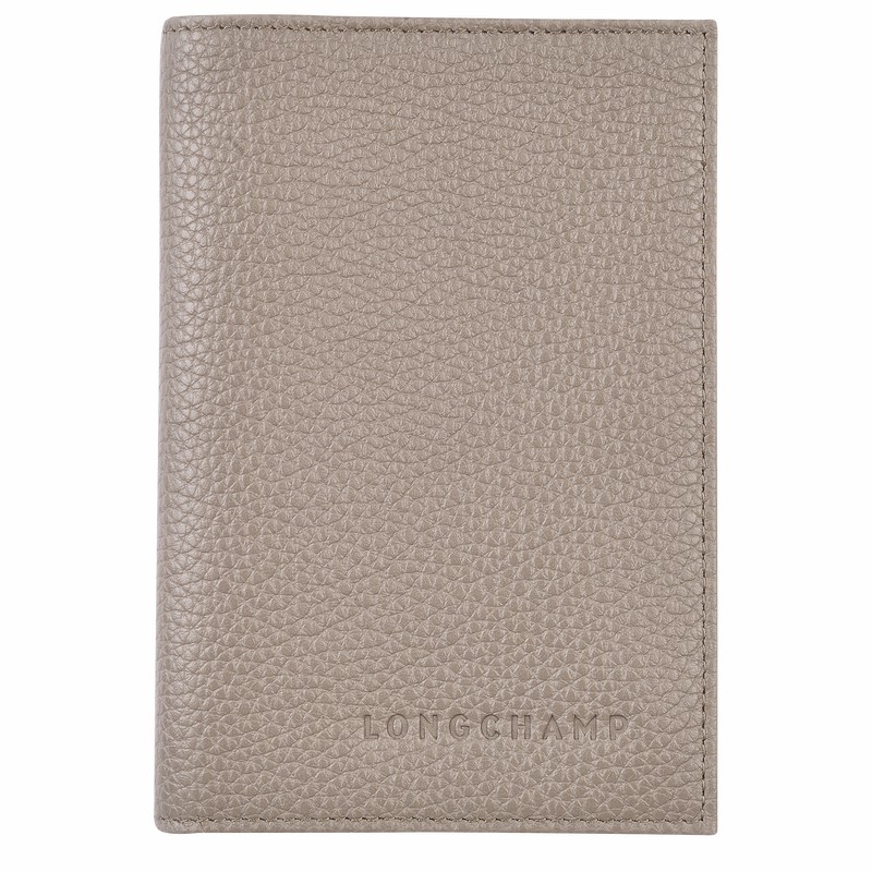 Longchamp Le FOULONNÉ Paspoorthouder Dames Grijs Uitverkoop | L3416021P55