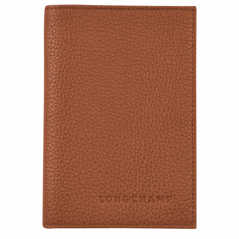 Longchamp Le FOULONNÉ Paspoorthouder Dames Caramel Uitverkoop | L3416021121