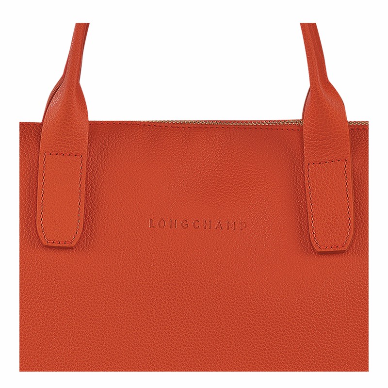 Longchamp Le FOULONNÉ S Aktentas Dames Oranje Uitverkoop | 20032021685