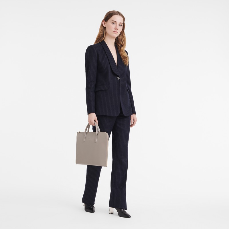 Longchamp Le FOULONNÉ S Aktentas Heren Grijs Uitverkoop | L2115021P55-
