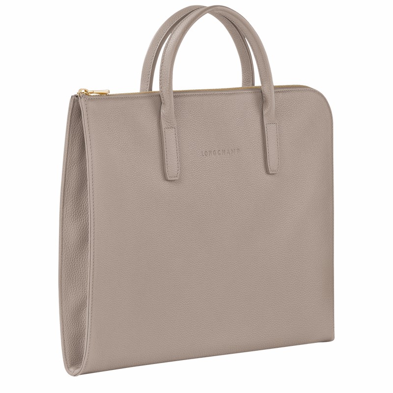 Longchamp Le FOULONNÉ S Aktentas Heren Grijs Uitverkoop | L2115021P55-