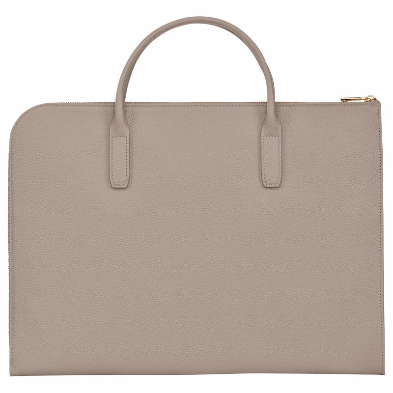 Longchamp Le FOULONNÉ S Aktentas Heren Grijs Uitverkoop | L2115021P55-