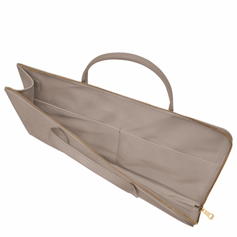 Longchamp Le FOULONNÉ S Aktentas Heren Grijs Uitverkoop | L2115021P55-