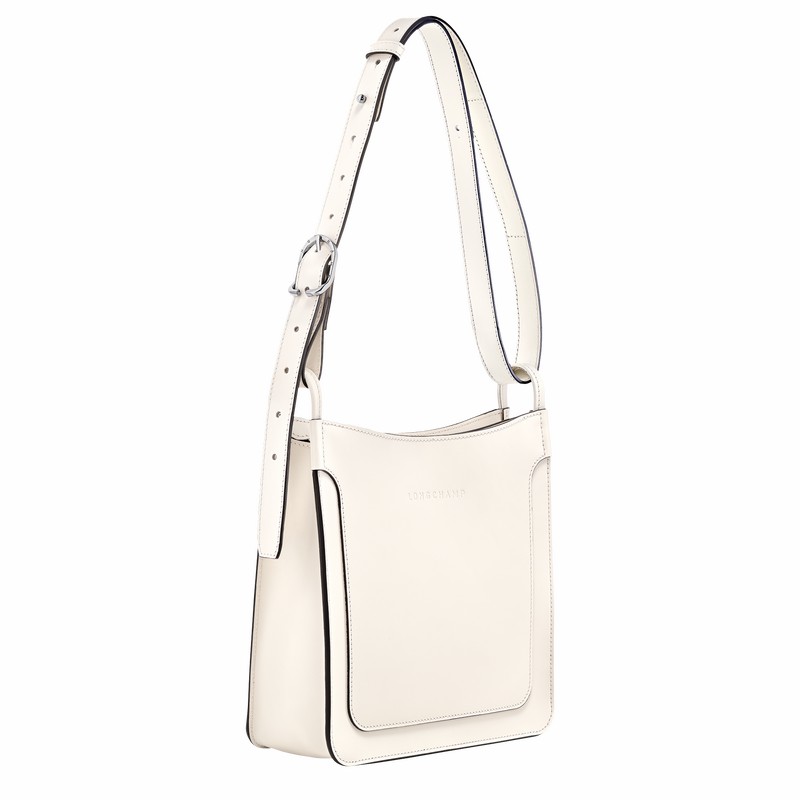 Longchamp Le FOULONNÉ S Hobo Tas Dames Wit Uitverkoop | 10272HFI037