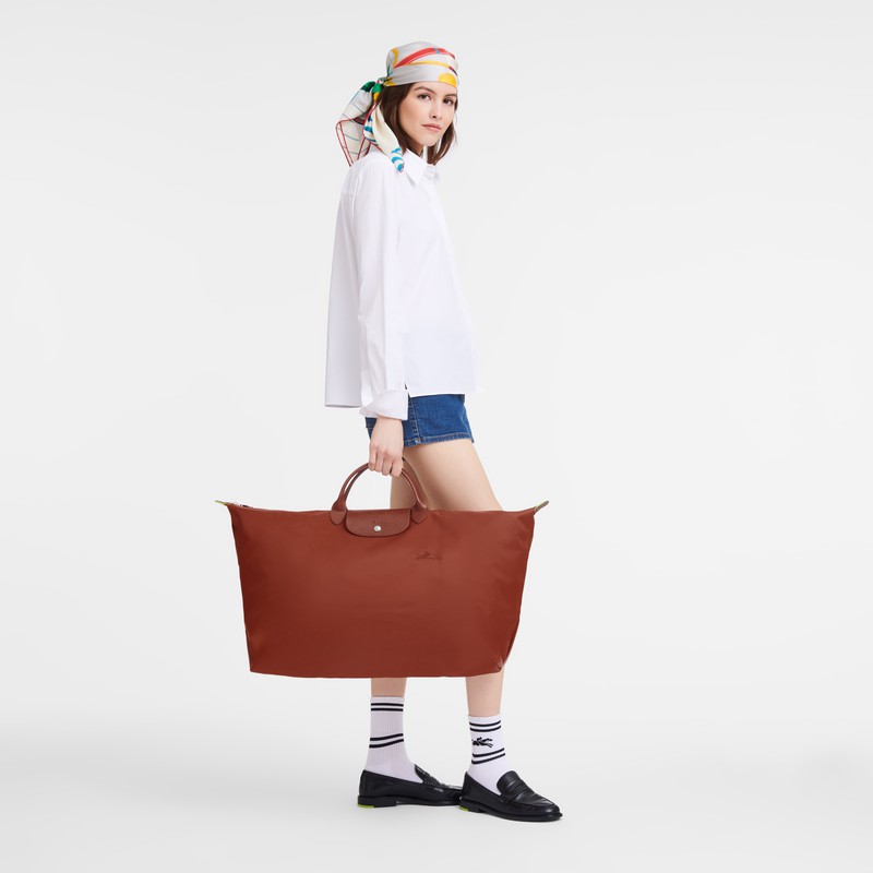 Longchamp Le Pliage Green M Reistas Heren Bruin Uitverkoop | L1625919404-
