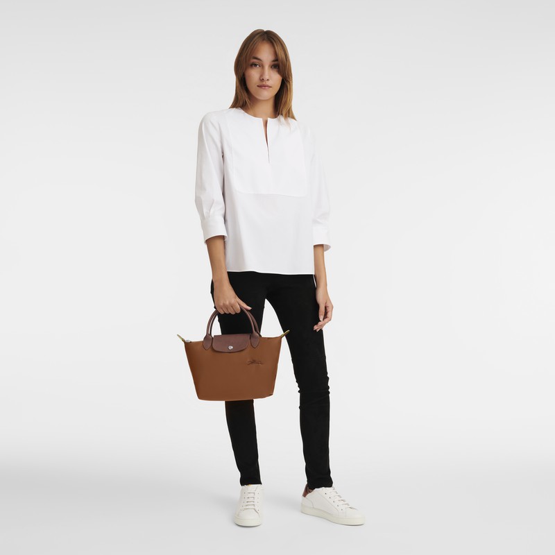 Longchamp Le Pliage Green S Handtas Dames Bruin Uitverkoop | L1621919504