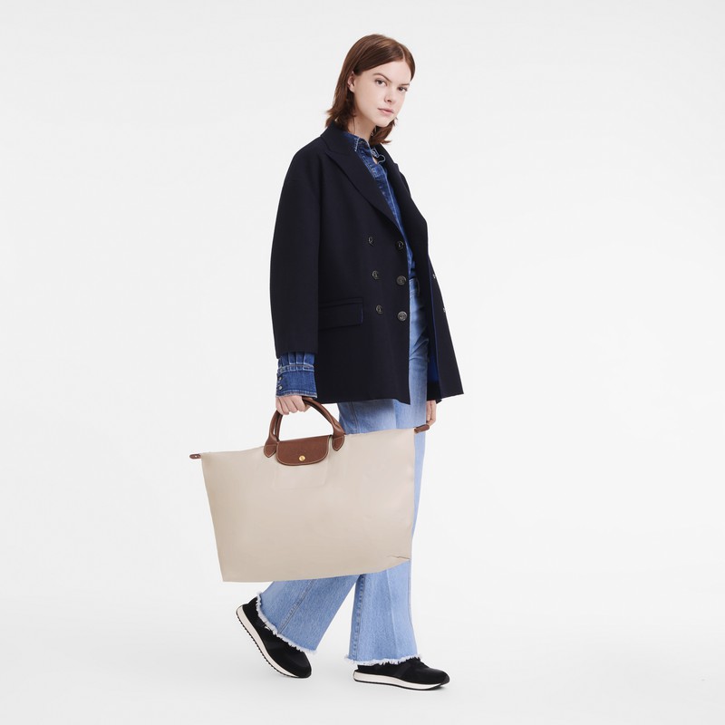 Longchamp Le Pliage Original S Reistas Dames Wit Uitverkoop | L1624089P71