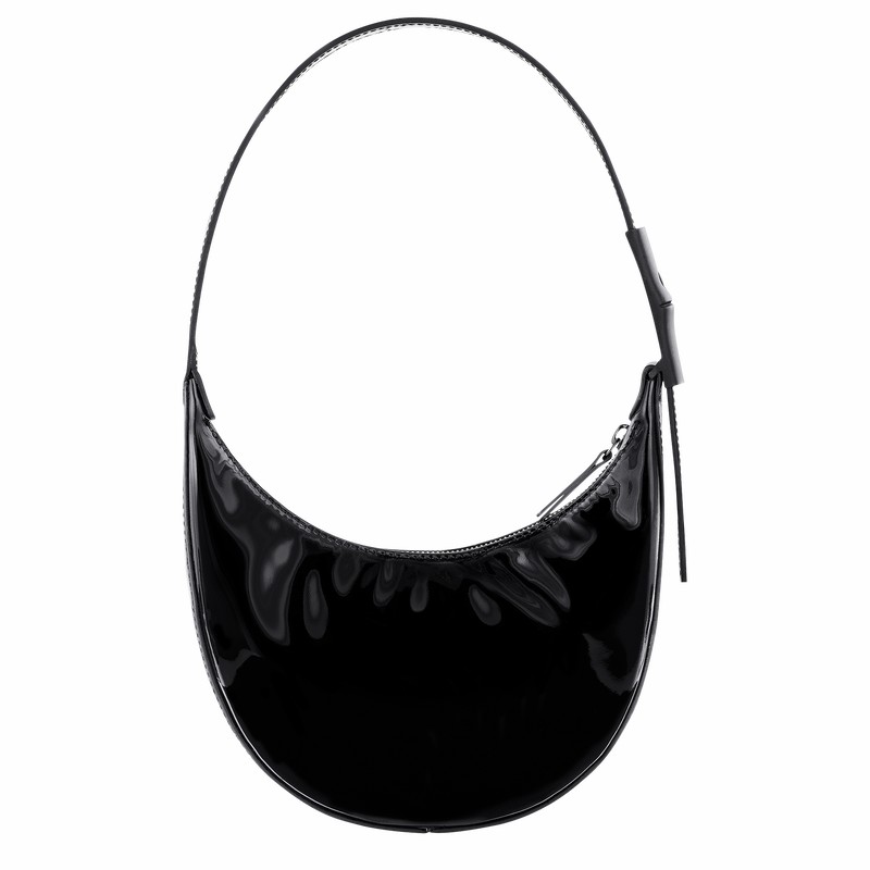 Longchamp Le Roseau Essential S Hobo Tas Dames Zwart Uitverkoop | 10217HEZ001