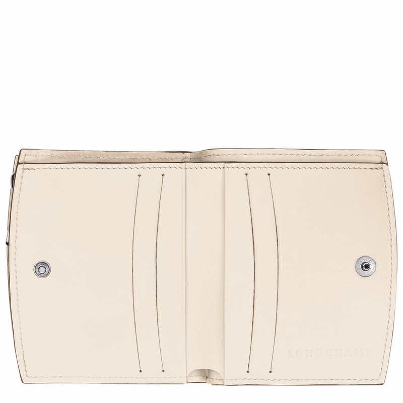 Longchamp Le Roseau Portefeuille Dames Wit Uitverkoop | 30011HCL037