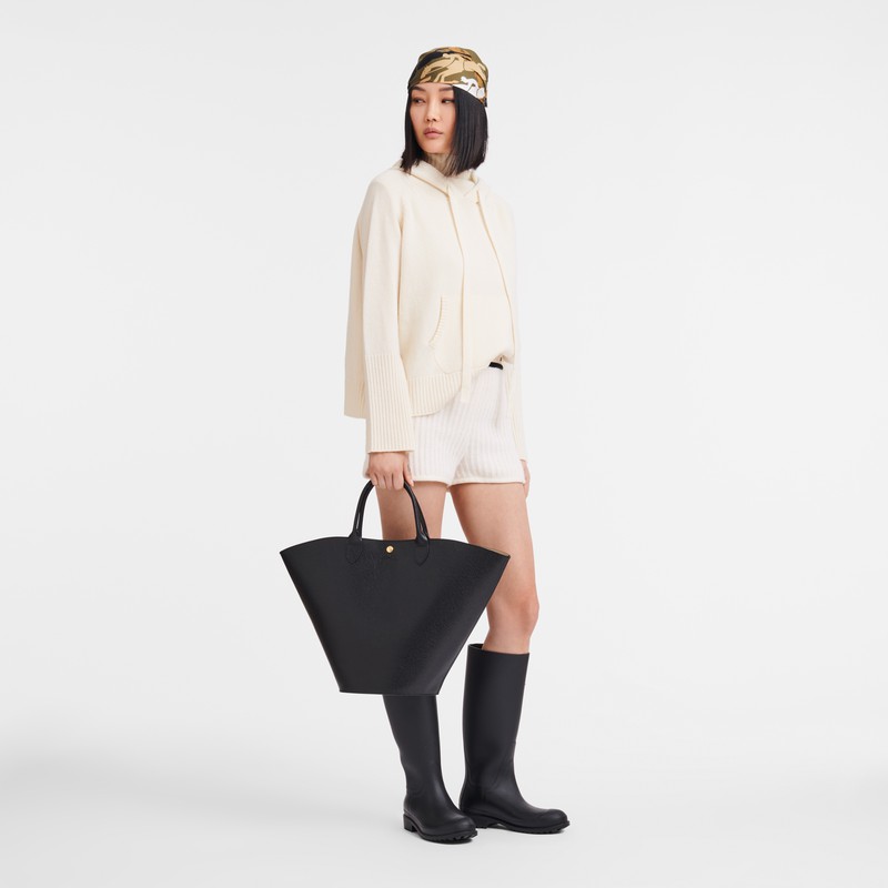 Longchamp ÉPURE XL Tote Tassen Dames Zwart Uitverkoop | 10260HYZ001
